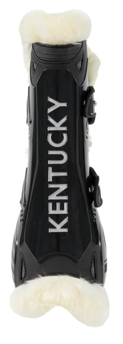 KENTUCKY HORSEWEAR Vegan Sheepskin Elastic Tendon Boots with Bamboo Black
