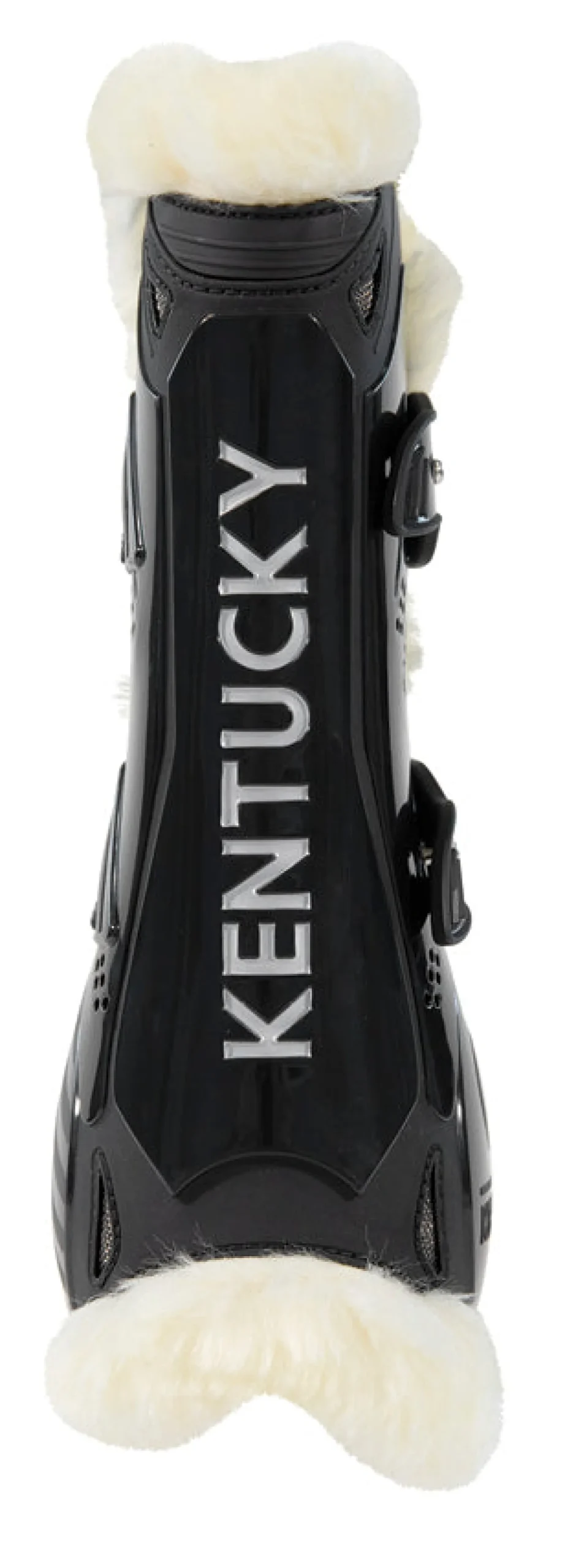 KENTUCKY HORSEWEAR Vegan Sheepskin Elastic Tendon Boots with Bamboo Black