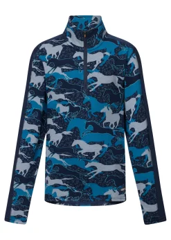 Best KERRITS ® Kids’ Plush Printed Fleece Half-Zip Top