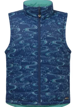 Online KERRITS ® Kids' Ride The Wind Reversible Quilted Vest Lapis/Aqualuxe