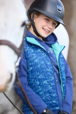 Online KERRITS ® Kids' Ride The Wind Reversible Quilted Vest Lapis/Aqualuxe
