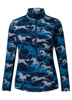 KERRITS ® Ladies’ Plush Printed Fleece Half-Zip Top