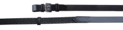 Outlet KL SELECT Pebble Grip Reins with Hand Stops Black