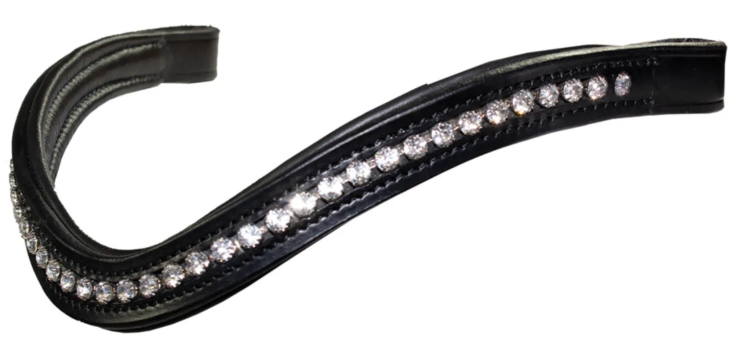 Clearance KL SELECT Prix Curved Crystal Browband Black