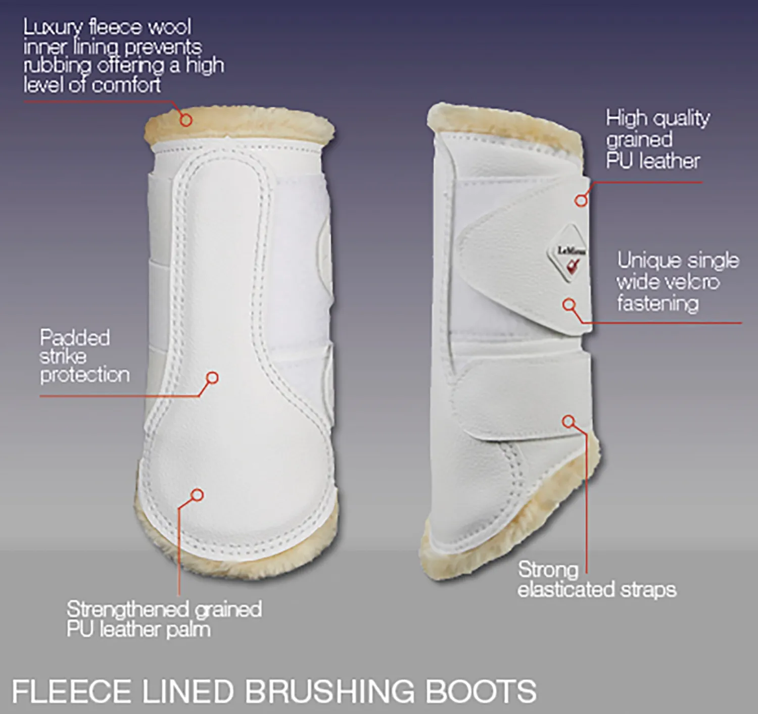 Hot HORSE HEALTH TRADE LeMieux® Fleece-Lined Brushing Boots