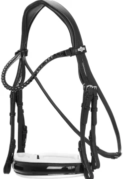 Hot HORSE HEALTH TRADE LeMieux® Kudos Patent Double Bridle Black/White