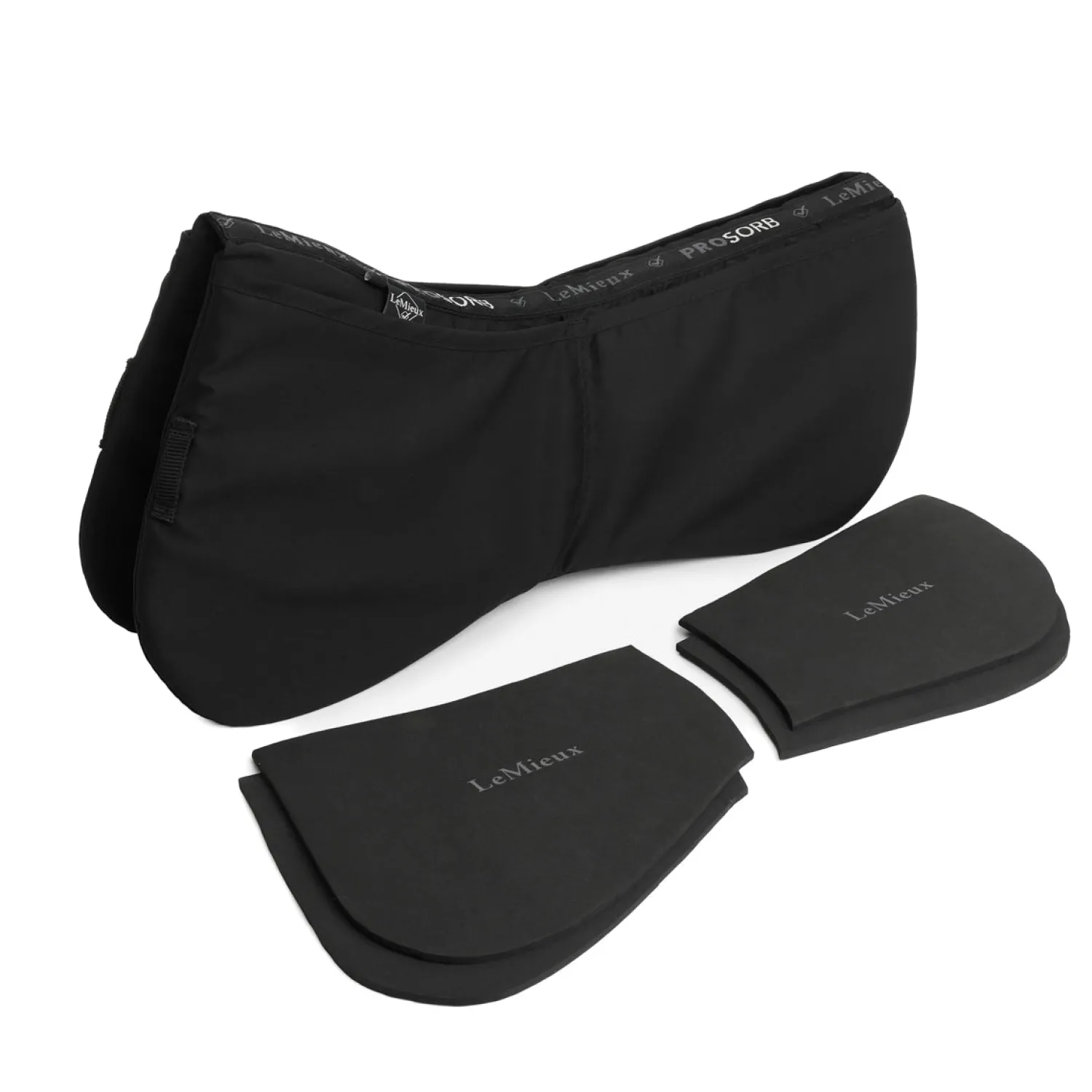 Best HORSE HEALTH TRADE LeMieux® ProSorb Plain 2-Pocket Half Pad Black