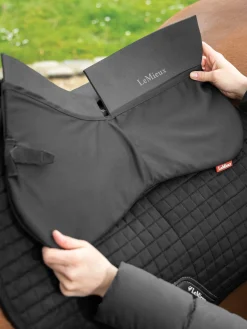 Best HORSE HEALTH TRADE LeMieux® ProSorb Plain 2-Pocket Half Pad Black