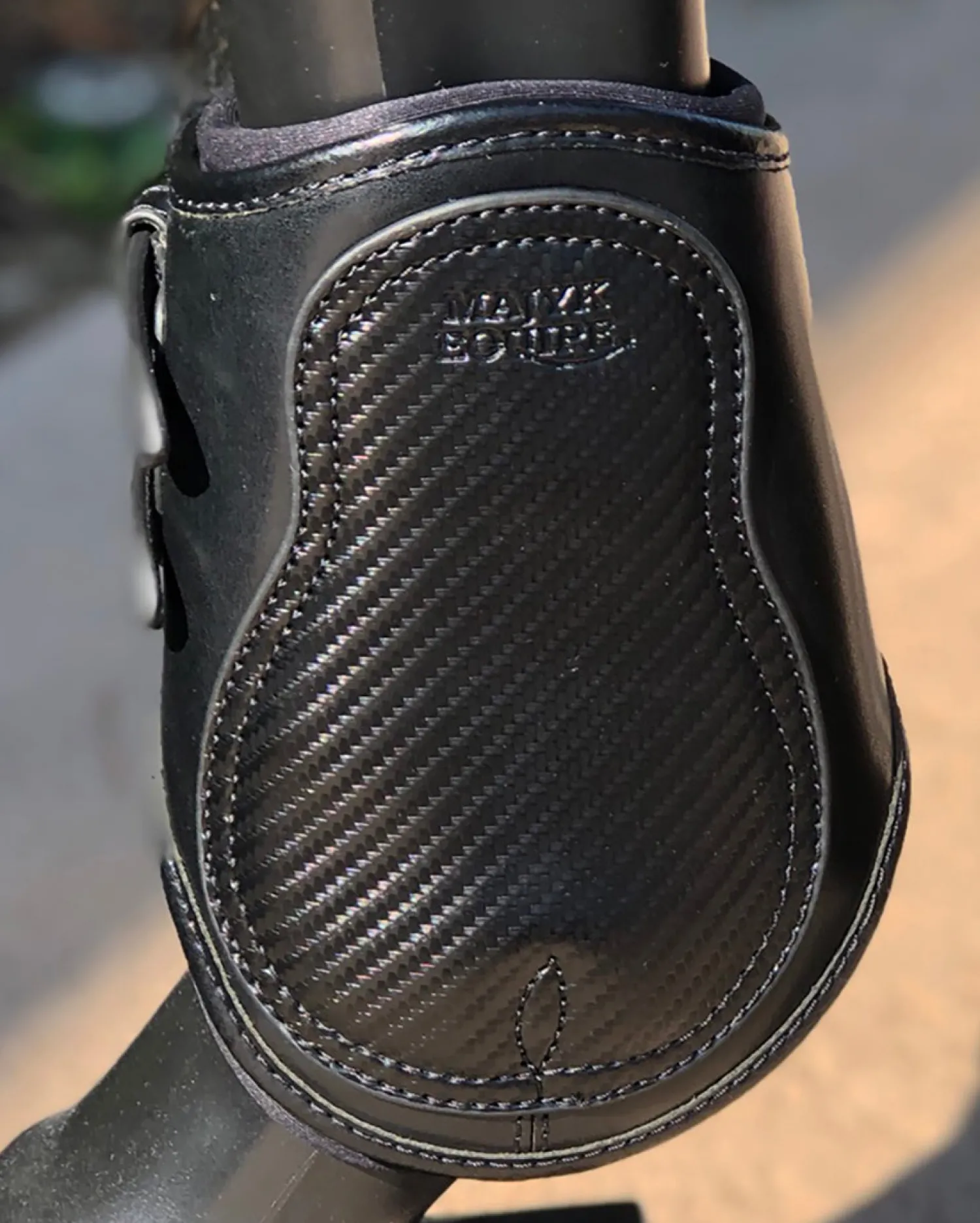 Clearance MAJYK EQUIPE ® Estrella Carbon Leather Fetlock Boots Black/Carbon