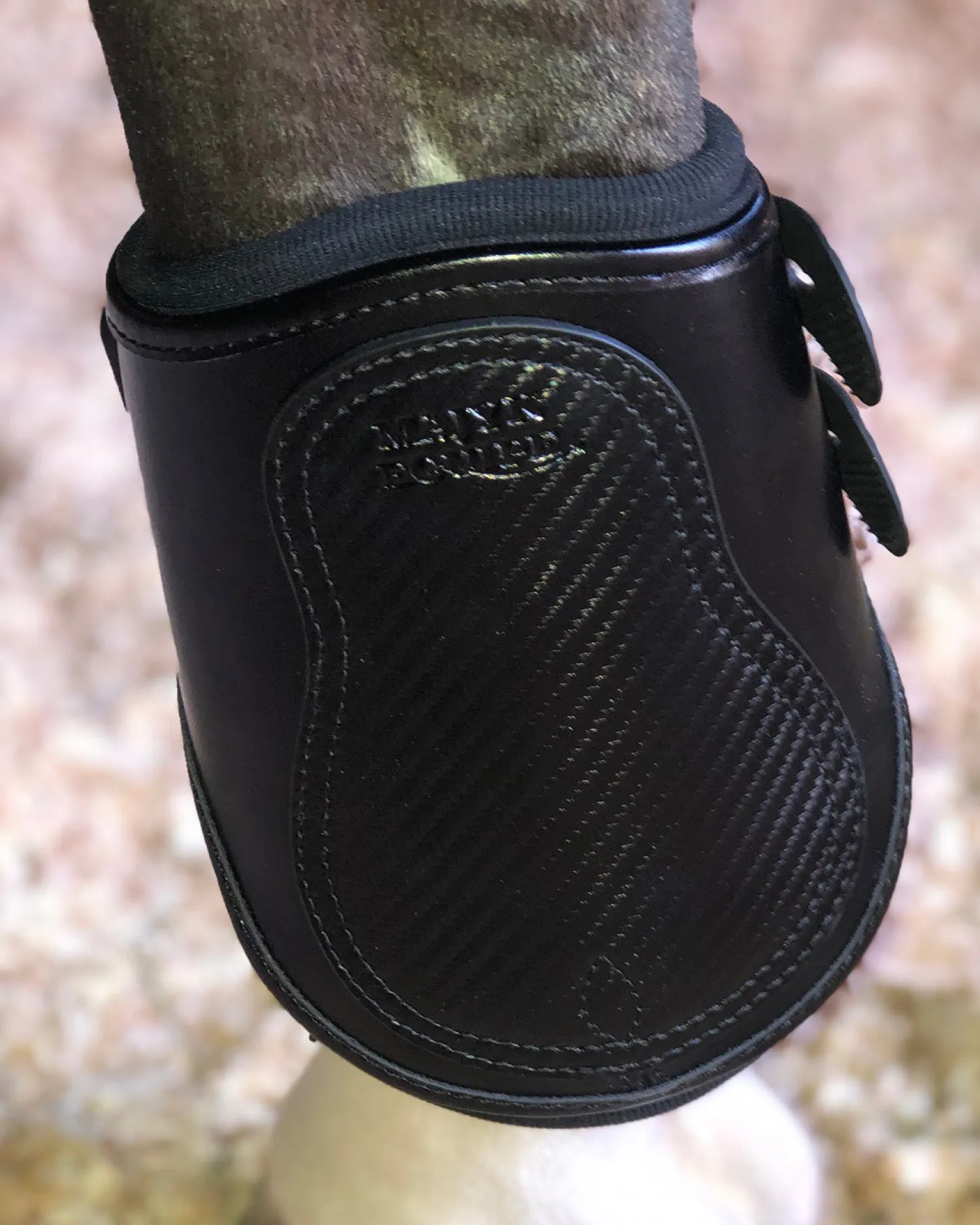 Clearance MAJYK EQUIPE ® Estrella Carbon Leather Fetlock Boots Black/Carbon
