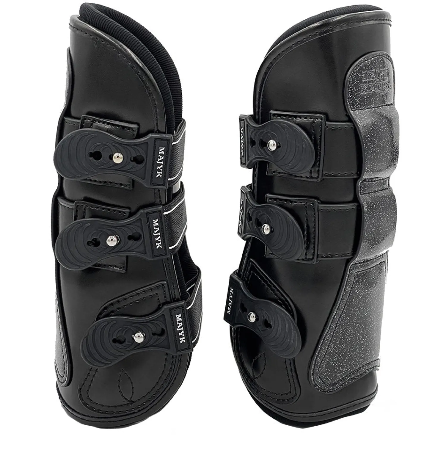 Hot MAJYK EQUIPE ® Estrella Sparkle Leather Tendon Boots Black/Sparkle