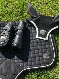 Hot MAJYK EQUIPE ® Estrella Sparkle Leather Tendon Boots Black/Sparkle