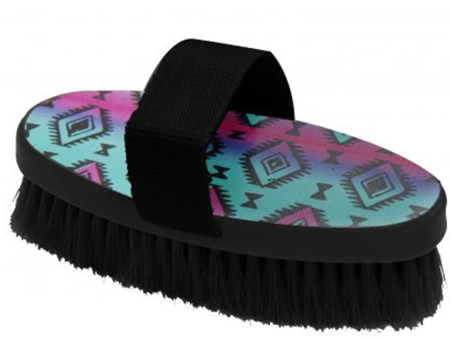 Clearance SHILOH STABLES TACK Medium Bristle Brush with Navajo Print