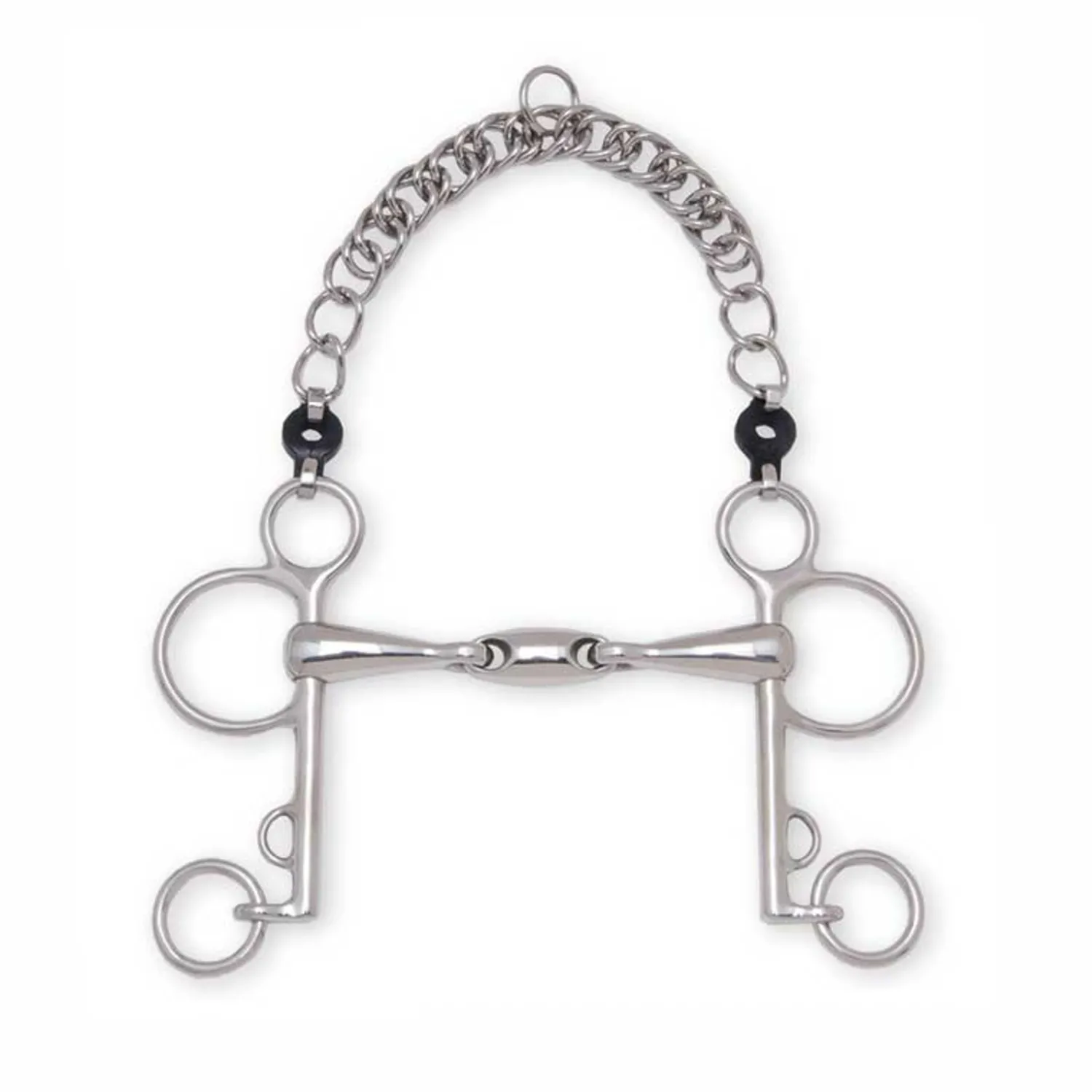 Outlet PARTRADE Metalab Double-Jointed with Oval Link Pelham Bit-20mm Stainless Steel