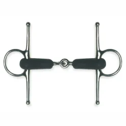 Best PARTRADE Metalab Jointed Rubber Full Cheek Snaffle Bit Stainless Steel