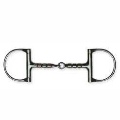 Hot PARTRADE Metalab Jointed with Copper Rollers D-ring Snaffle Bit Stainless Steel