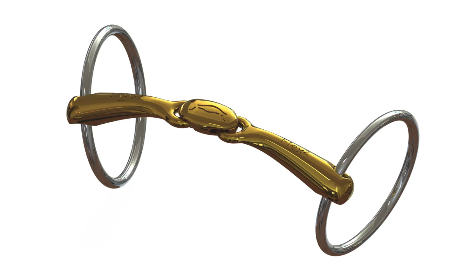 Outlet METLAR/NEUE SCHULE Neue Schule Turtle Top™ Flex™ Loose Ring Snaffle Bit (16mm) Salox Gold