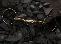 Outlet METLAR/NEUE SCHULE Neue Schule Turtle Top™ Flex™ Loose Ring Snaffle Bit (16mm) Salox Gold