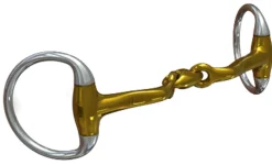 METLAR/NEUE SCHULE Neue Schule Verbindend 12mm Bradoon Eggbutt Bit Salox Gold