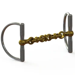 METLAR/NEUE SCHULE Neue Schule Waterford Hunter D-Ring Bit - 14 mm mouth Gold