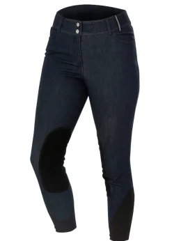 New NOBLE EQUESTRIAN ™ Ladies’ Better Than Denim Knee-Patch Breech Dark Navy