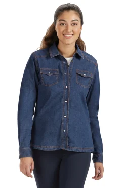 Outlet KIRSCH Noble Equestrian™ Ladies’ Bree Long Sleeve Shirt Dark Wash