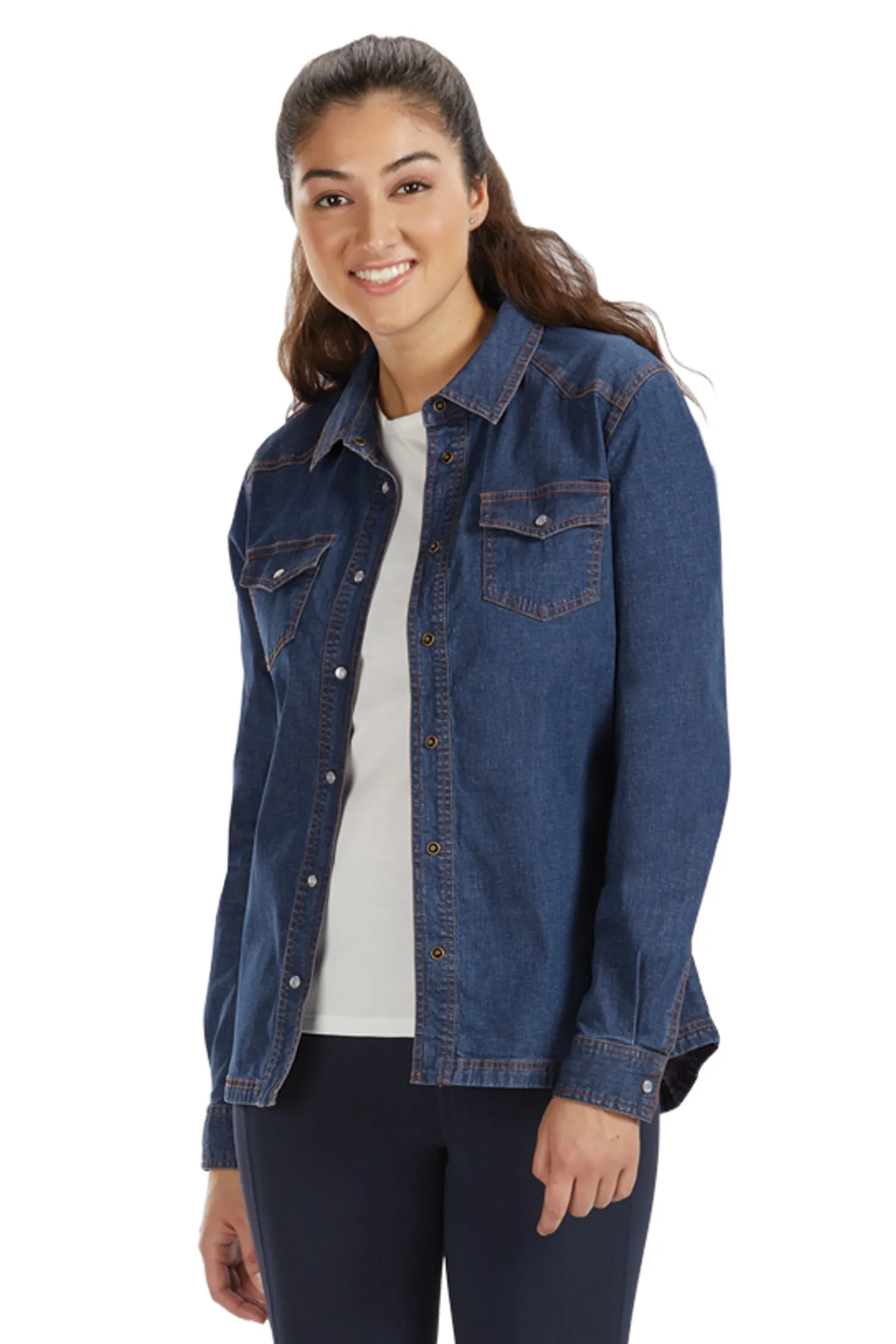 Outlet KIRSCH Noble Equestrian™ Ladies’ Bree Long Sleeve Shirt Dark Wash