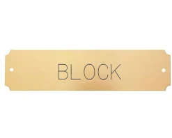 Best CRW Notched Brass Stall Plate - 1 or 2 lines