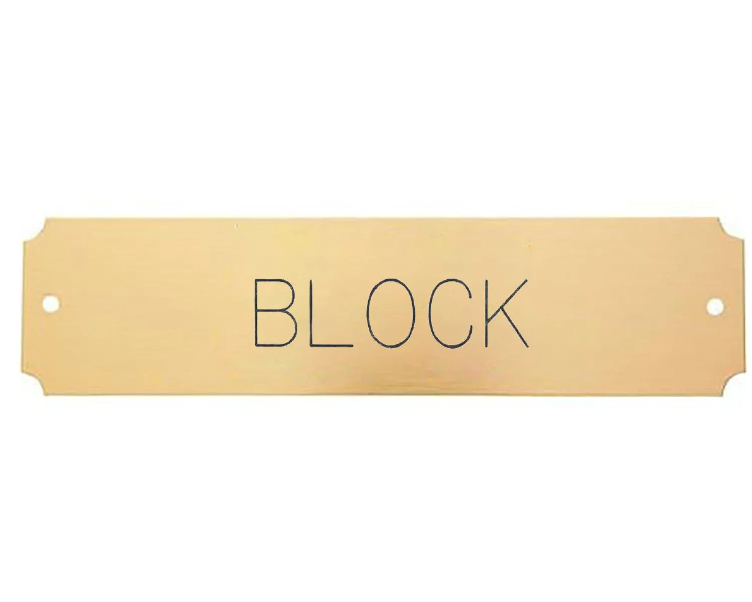 Best CRW Notched Brass Stall Plate - 1 or 2 lines