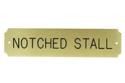 Best CRW Notched Brass Stall Plate - 1 or 2 lines
