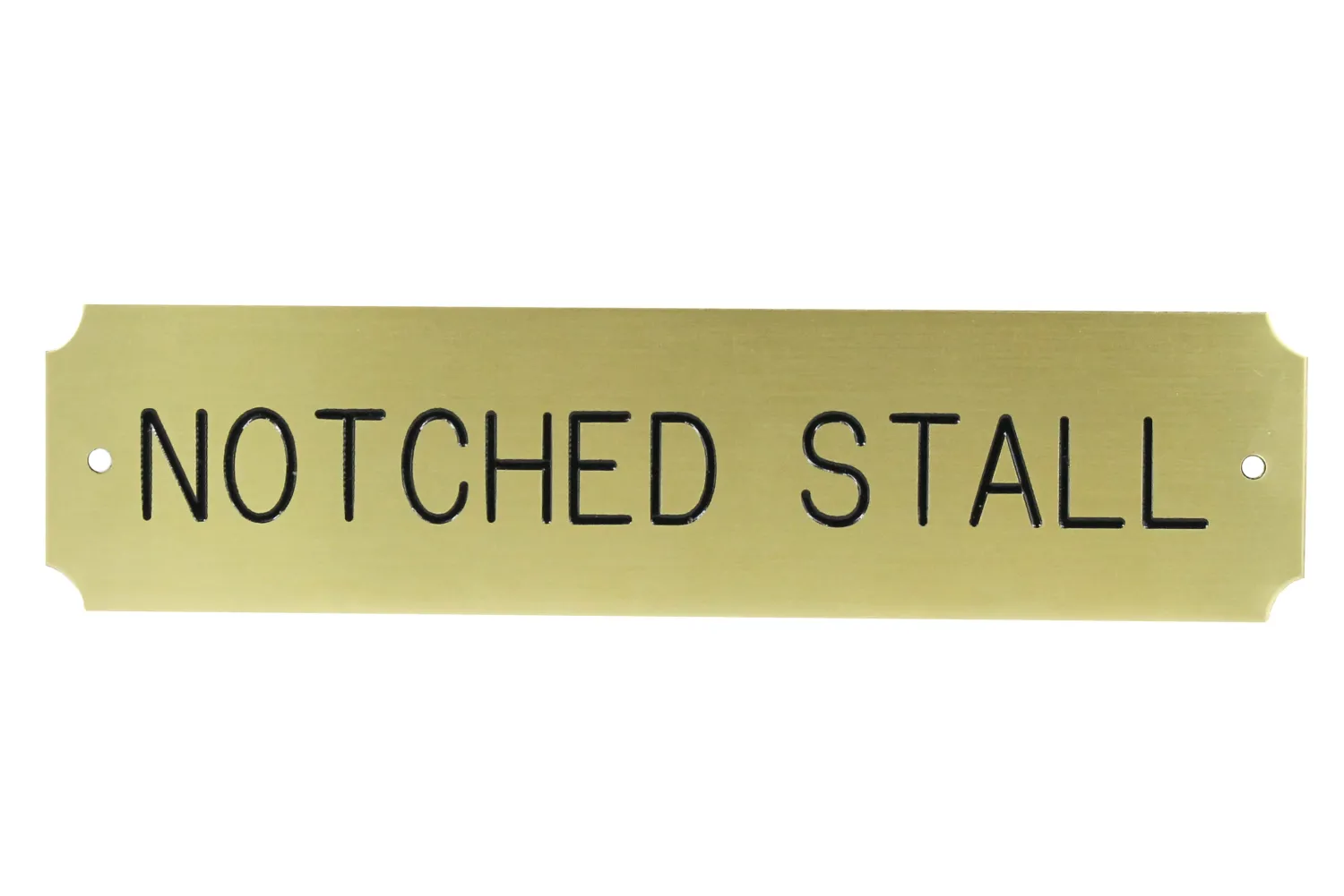 Best CRW Notched Brass Stall Plate - 1 or 2 lines