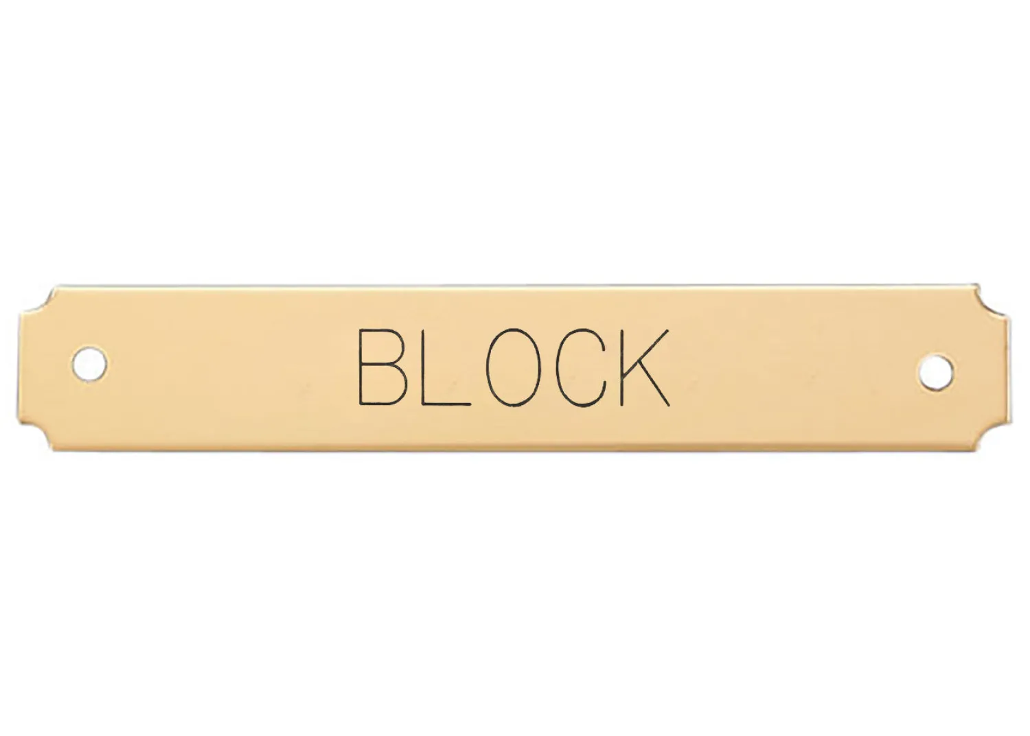DOVER DROPSHIP Notched Corner Bridle Nameplate