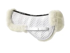 Clearance ERS Ovation® Europa™ Sheepskin Solid Spine Half Pad White/White
