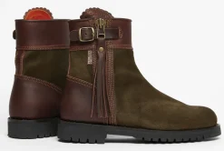 Hot PENELOPE CHILVERS Ladies’ Inclement Cropped Tassel Boots Seaweed/Conker