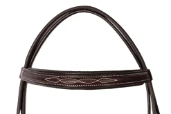 New PERRIS LEATHER Perri’s® Professional Fancy-Stitched Leather Bridle Havana