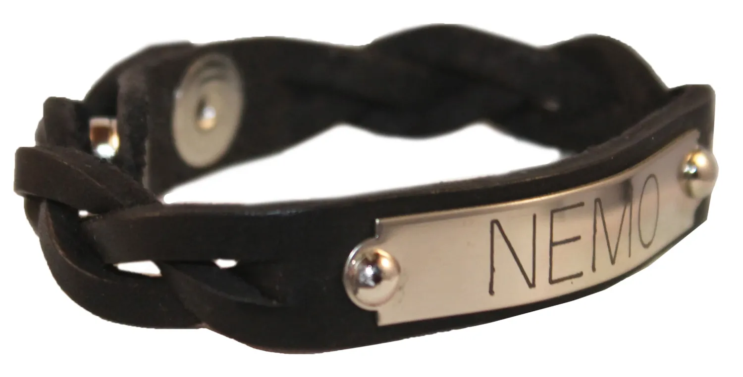 Online PERRIS LEATHER Perri’s® Braided Leather Nameplate Bracelet