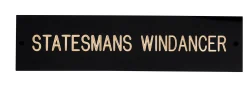 Hot CRW Rectangular Black & Brass Stall Plate - 1 or 2 lines Black/Brass