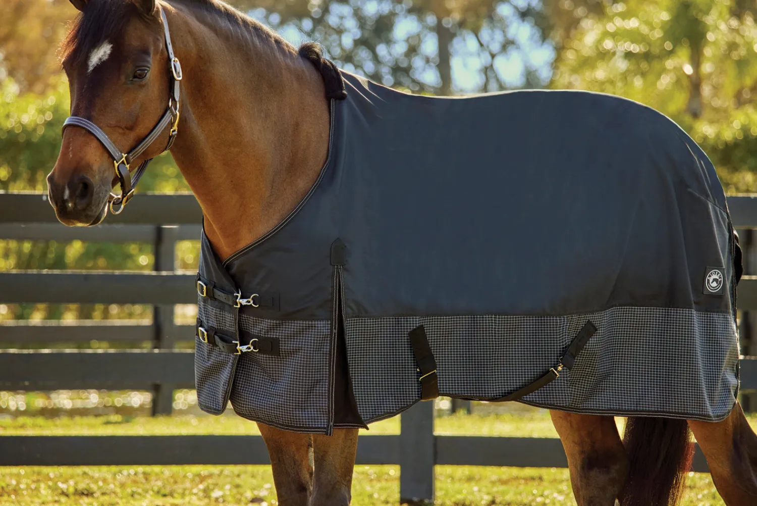 Best S.K. EXPORTS Rider’s International™ 600D Reflective Turnout Sheet Black/Reflective