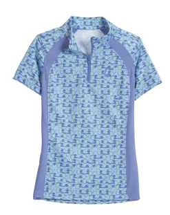 Clearance KIRSCH Riding Sport™ Kids’ Airflow Quarter-Zip Print Short Sleeve Shirt