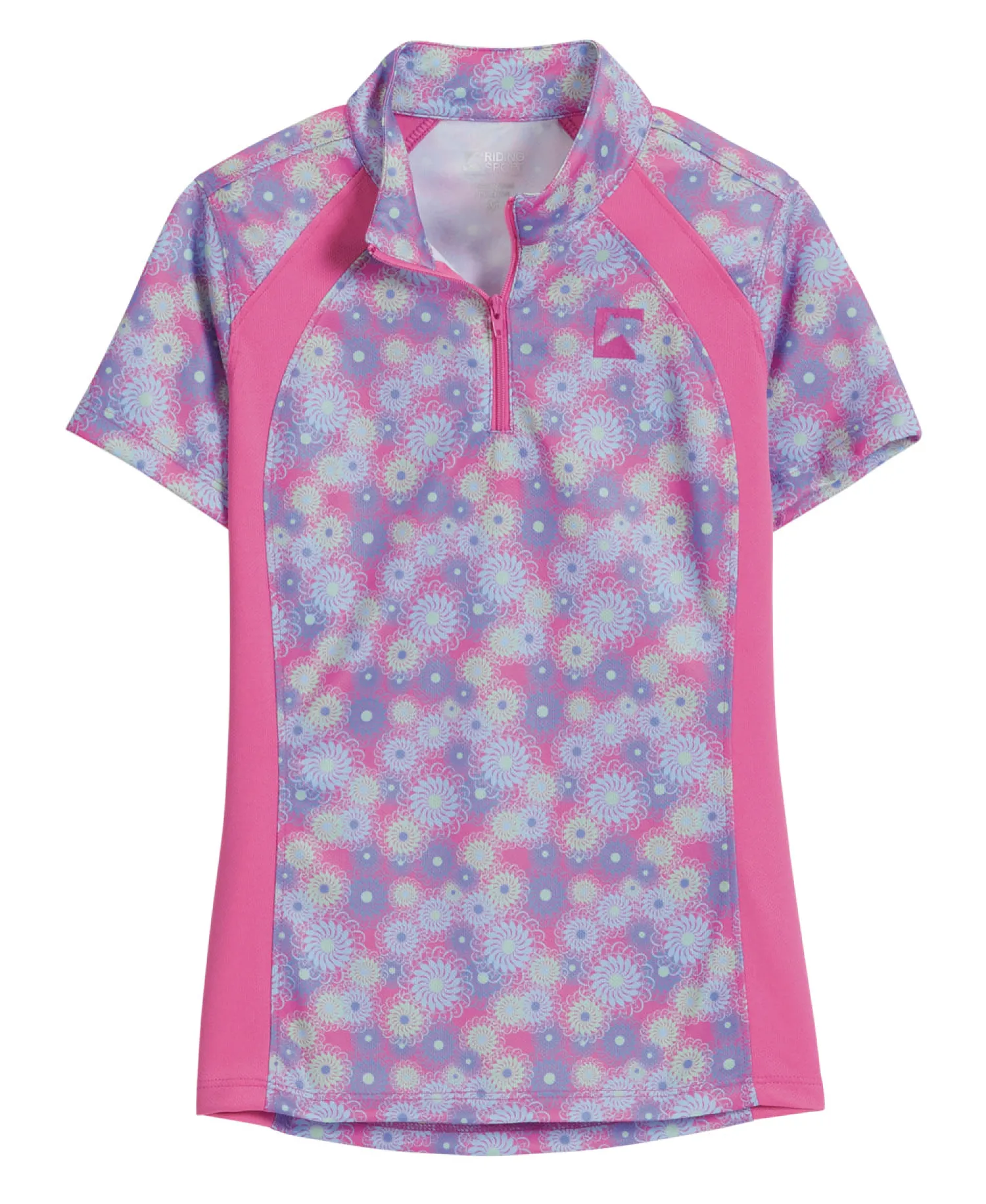 Clearance KIRSCH Riding Sport™ Kids’ Airflow Quarter-Zip Print Short Sleeve Shirt