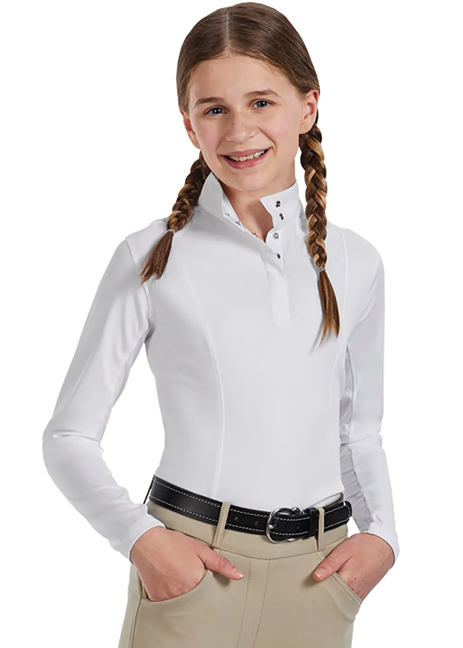 Hot KIRSCH Riding Sport™ Kids’ Essential Long Sleeve Show Shirt White