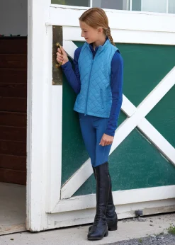 Sale KARAN LETEX Riding Sport™ Kids’ Winter Knee-Patch Tech Tight