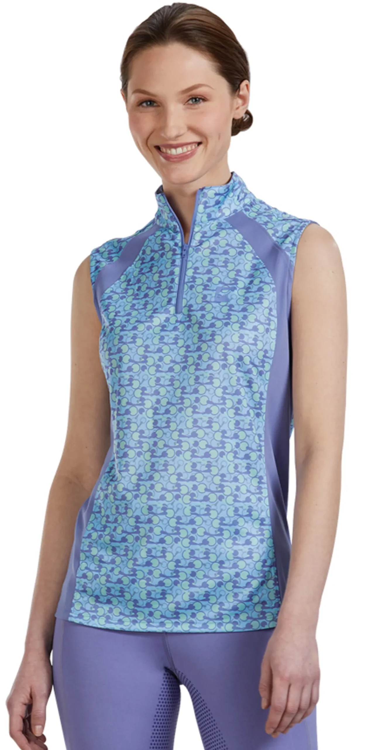 New KIRSCH Riding Sport™ Ladies’ Airflow Quarter-Zip Print Sleeveless Shirt