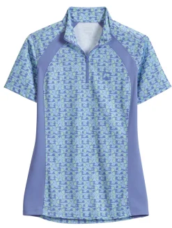 Sale KIRSCH Riding Sport™ Ladies’ Airflow Quarter-Zip Print Short Sleeve Shirt