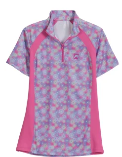 Sale KIRSCH Riding Sport™ Ladies’ Airflow Quarter-Zip Print Short Sleeve Shirt