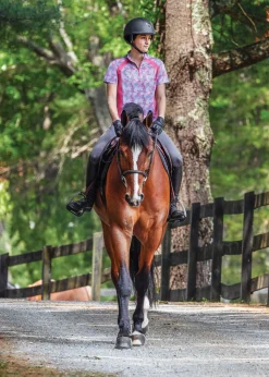 Sale KIRSCH Riding Sport™ Ladies’ Airflow Quarter-Zip Print Short Sleeve Shirt