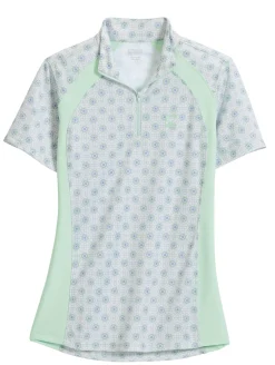 Sale KIRSCH Riding Sport™ Ladies’ Airflow Quarter-Zip Print Short Sleeve Shirt