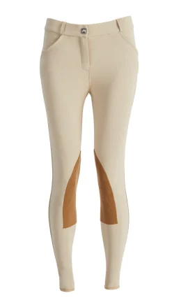 Outlet S.K. EXPORTS Riding Sport™ Ladies’ Competition Knee-Patch Breech Tan
