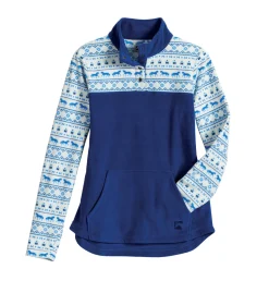 Best KIRSCH Riding Sport™ Ladies’ Freemont Print Fleece Navy Peony
