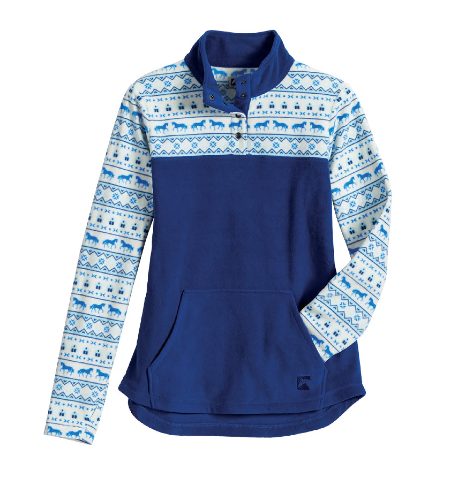Best KIRSCH Riding Sport™ Ladies’ Freemont Print Fleece Navy Peony